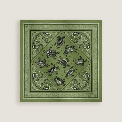 Green - 55 bandanas - Silk Scarves and Accessories for Women
